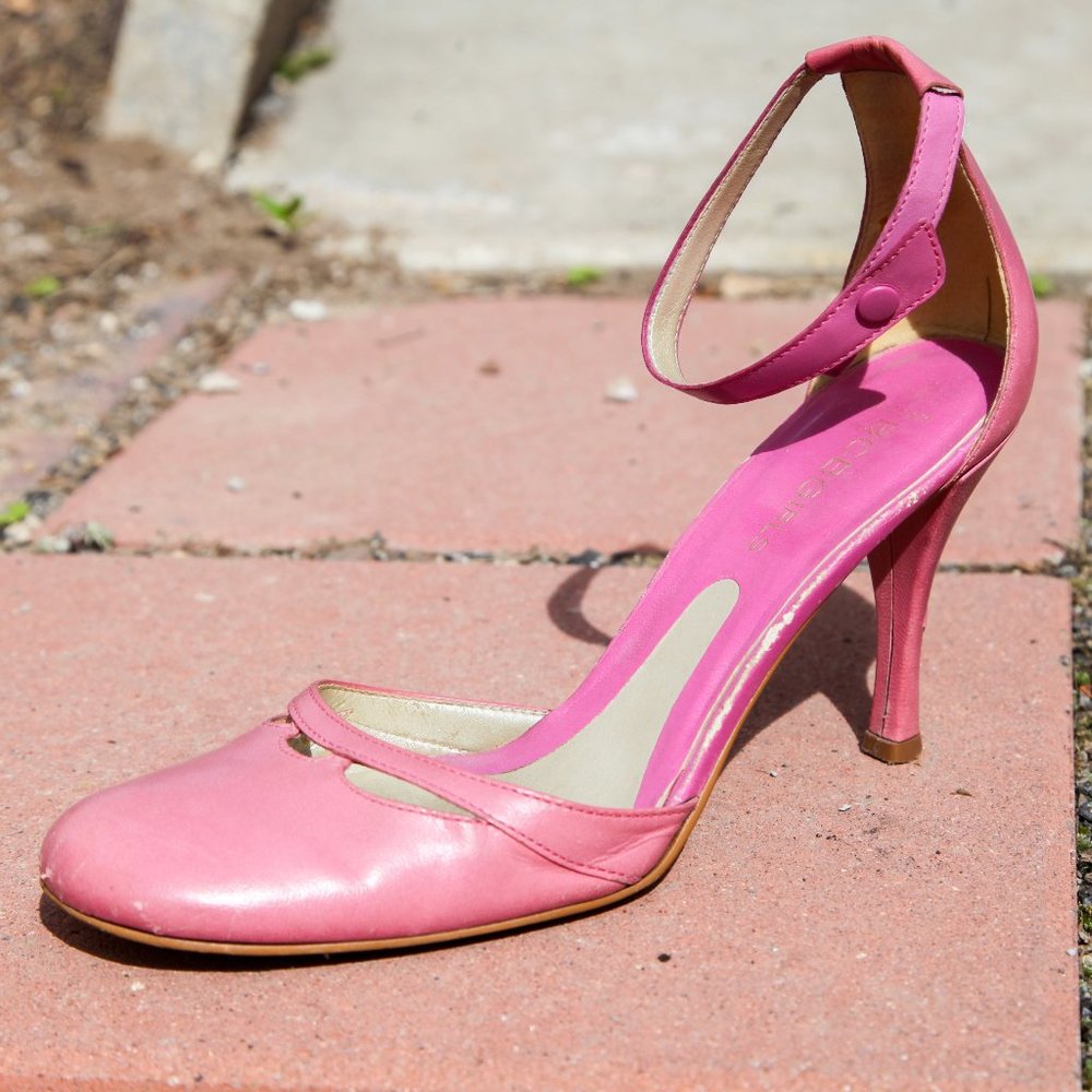BCBGirls Pink Ankle Strap Heels